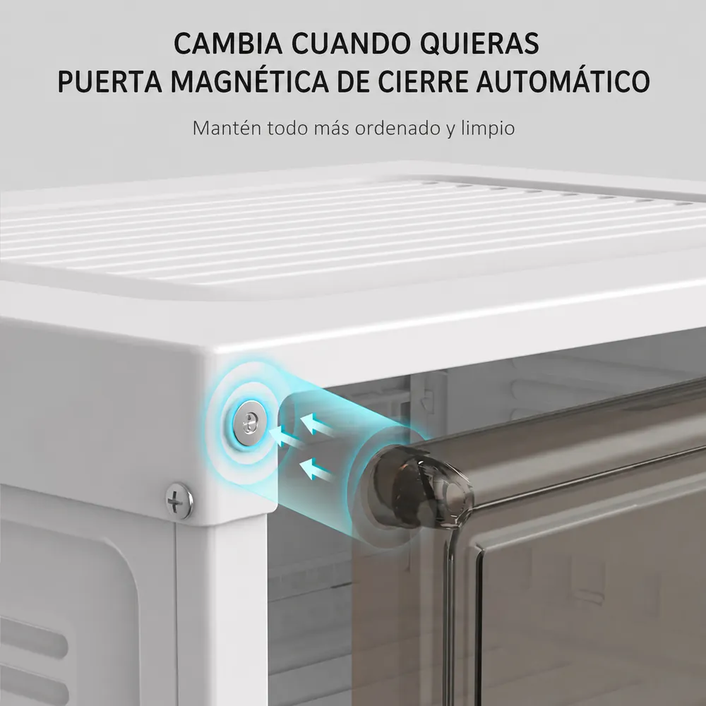 Puertas transparentes con cierre magnético automático